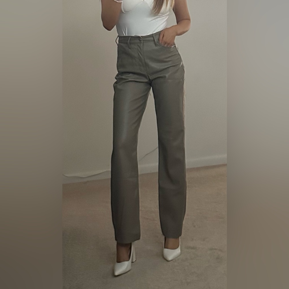 Express Olive Straight Leg Pants